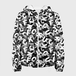 Куртка с капюшоном женская Fuck - буквы, цвет: 3D-белый