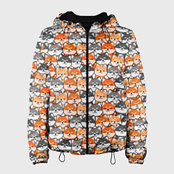 Куртка с капюшоном женская Dog pattern, цвет: 3D-черный