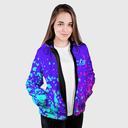 Куртка с капюшоном женская Counter Strike 2 - Неоновые Брызги, цвет: 3D-черный — фото 2