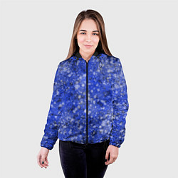 Куртка с капюшоном женская Снег в ночи, цвет: 3D-черный — фото 2