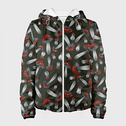 Женская куртка Мухоморы - паттерн