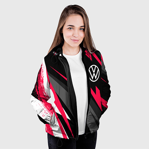 Женская куртка Volkswagen fast lines / 3D-Черный – фото 3