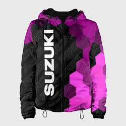 Куртка с капюшоном женская Suzuki pro racing: по-вертикали, цвет: 3D-черный