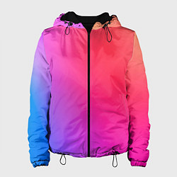 Куртка с капюшоном женская Цветной градиент, цвет: 3D-черный