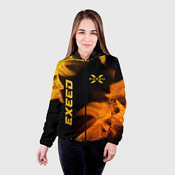 Куртка с капюшоном женская Exeed - gold gradient: надпись, символ, цвет: 3D-черный — фото 2