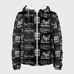 Куртка с капюшоном женская Hello summer time, цвет: 3D-белый