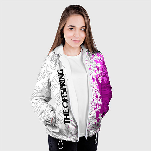 Женская куртка The Offspring rock legends: по-вертикали / 3D-Белый – фото 3