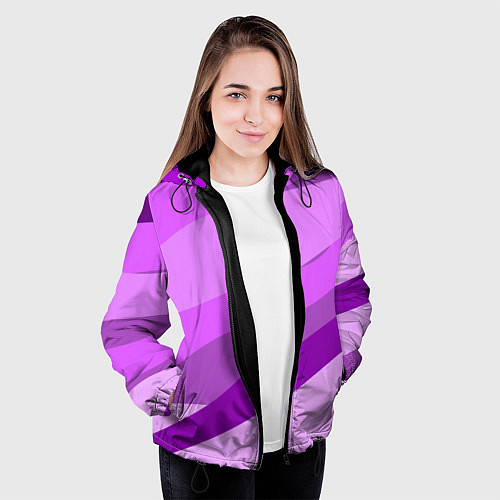 Женская куртка Сиреневый вечер / 3D-Черный – фото 3