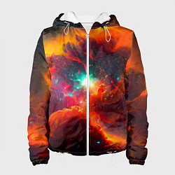 Женская куртка Небула в космосе в оранжевых тонах - нейронная сет