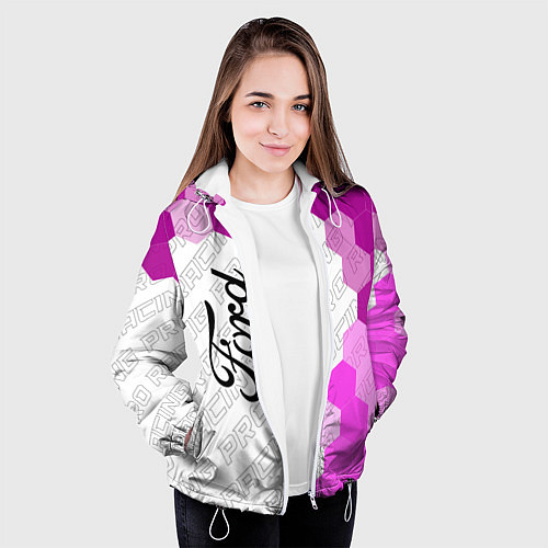 Женская куртка Ford pro racing: по-вертикали / 3D-Белый – фото 3