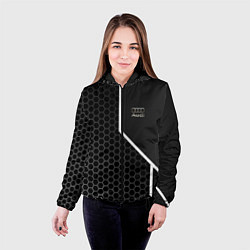 Куртка с капюшоном женская Audi sign, цвет: 3D-черный — фото 2