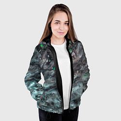 Куртка с капюшоном женская Каменные краски, цвет: 3D-черный — фото 2