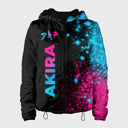 Куртка с капюшоном женская Akira - neon gradient: по-вертикали, цвет: 3D-черный