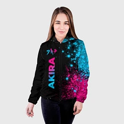 Куртка с капюшоном женская Akira - neon gradient: по-вертикали, цвет: 3D-черный — фото 2