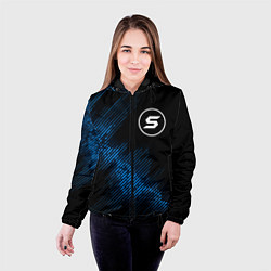 Куртка с капюшоном женская Skillet звуковая волна, цвет: 3D-черный — фото 2