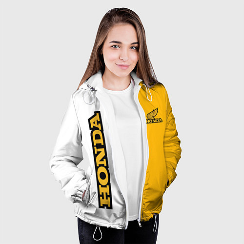 Женская куртка Honda sign / 3D-Белый – фото 3