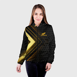 Куртка с капюшоном женская Honda inscription, цвет: 3D-черный — фото 2