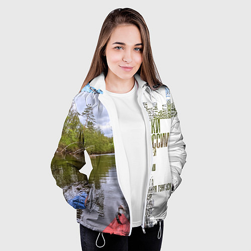 Женская куртка Реки России / 3D-Белый – фото 3
