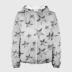 Куртка с капюшоном женская Grey stars, цвет: 3D-белый
