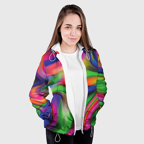 Женская куртка Bright colors / 3D-Белый – фото 3