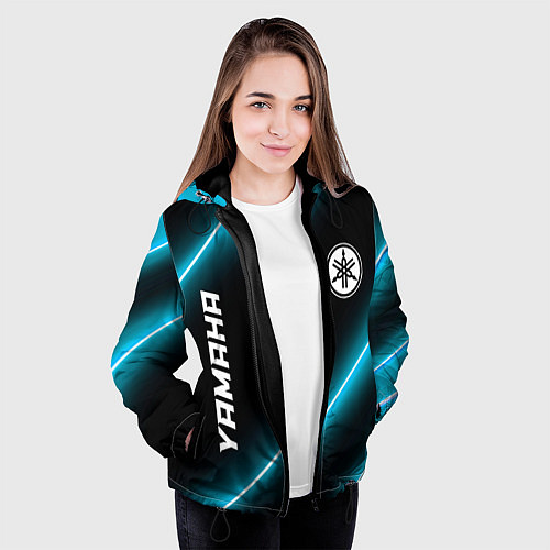 Женская куртка Yamaha неоновые лампы / 3D-Черный – фото 3