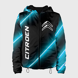 Куртка с капюшоном женская Citroen неоновые лампы, цвет: 3D-черный