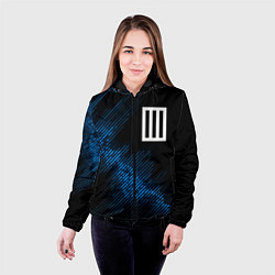 Куртка с капюшоном женская Paramore звуковая волна, цвет: 3D-черный — фото 2