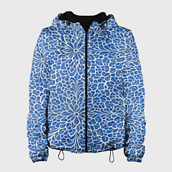 Куртка с капюшоном женская Ажурные узоры, цвет: 3D-черный