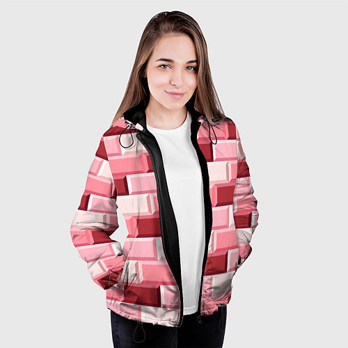 Женская куртка Красные кирпичи / 3D-Черный – фото 3