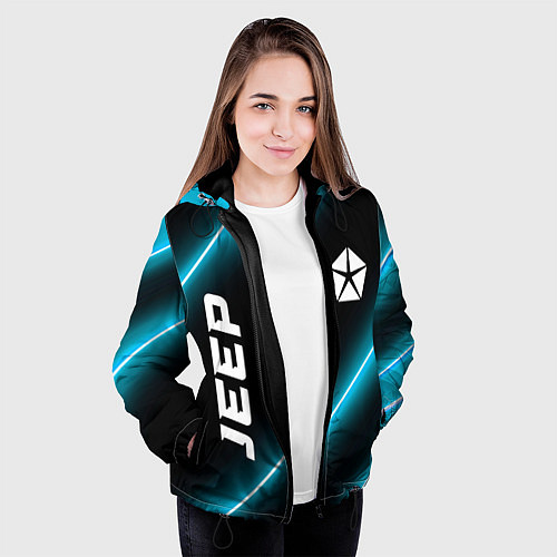 Женская куртка Jeep неоновые лампы / 3D-Черный – фото 3