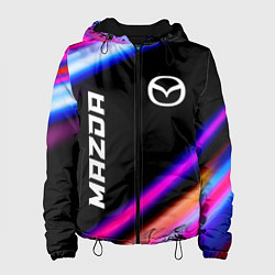 Куртка с капюшоном женская Mazda speed lights, цвет: 3D-черный