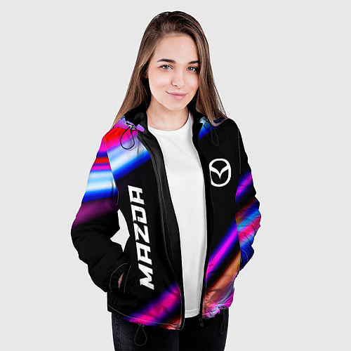 Женская куртка Mazda speed lights / 3D-Черный – фото 3