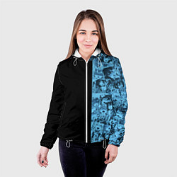 Куртка с капюшоном женская Ахегао из аниме, цвет: 3D-белый — фото 2