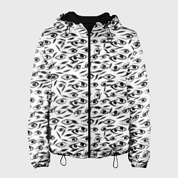 Женская куртка Море глаз на белом фоне