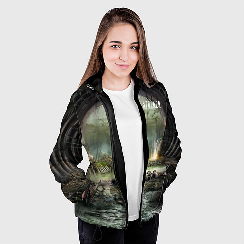 Женская куртка Stalker выход из коллектор / 3D-Черный – фото 3