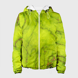 Куртка с капюшоном женская Abstraction green, цвет: 3D-белый