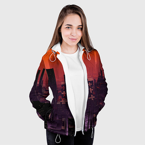 Женская куртка Секретный город / 3D-Белый – фото 3
