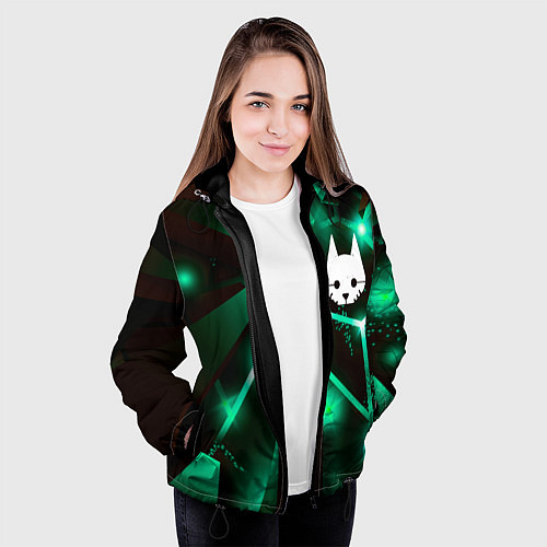 Женская куртка Stray разлом плит / 3D-Черный – фото 3