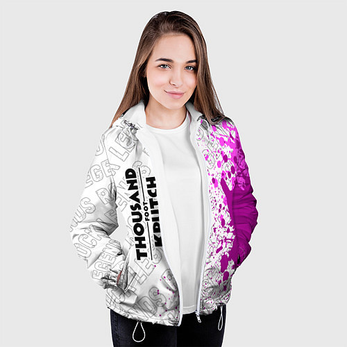 Женская куртка Thousand Foot Krutch rock legends: по-вертикали / 3D-Белый – фото 3