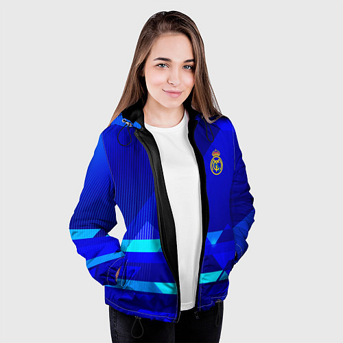 Женская куртка Реал Мадрид фк эмблема / 3D-Черный – фото 3