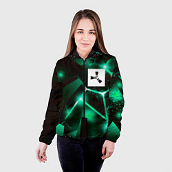 Куртка с капюшоном женская Rust разлом плит, цвет: 3D-черный — фото 2