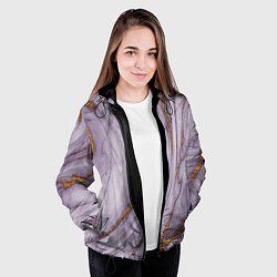 Куртка с капюшоном женская Grey golden style, цвет: 3D-черный — фото 2