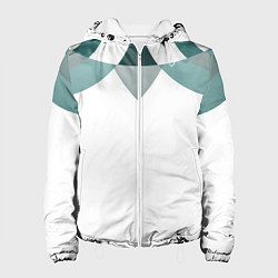 Куртка с капюшоном женская Геометрическая сова, цвет: 3D-белый