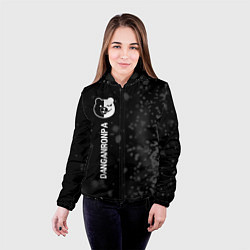 Куртка с капюшоном женская Danganronpa glitch на темном фоне: по-вертикали, цвет: 3D-черный — фото 2
