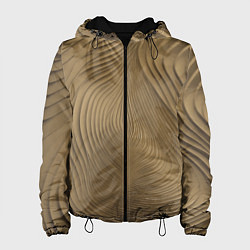 Куртка с капюшоном женская Фантазия в хаки, цвет: 3D-черный