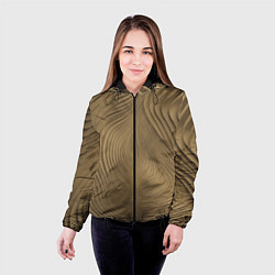 Куртка с капюшоном женская Фантазия в хаки, цвет: 3D-черный — фото 2
