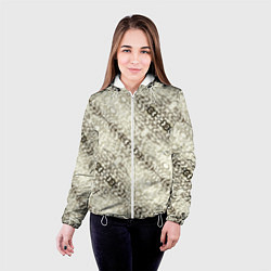 Куртка с капюшоном женская Жемчужная россыпь, цвет: 3D-белый — фото 2