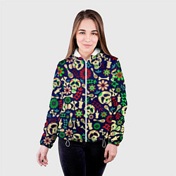 Куртка с капюшоном женская Мексиканский карнавал - Carnaval Mexicano, цвет: 3D-белый — фото 2
