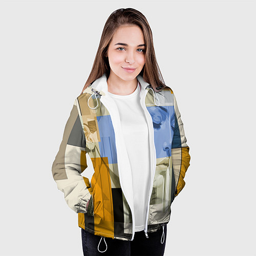 Женская куртка Незнакомка в квадрате / 3D-Белый – фото 3