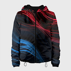 Куртка с капюшоном женская Blue red black, цвет: 3D-черный